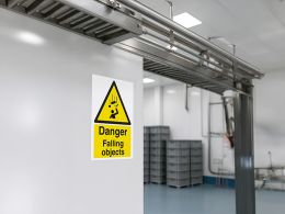 "Falling Objects" Warning Safety Sign