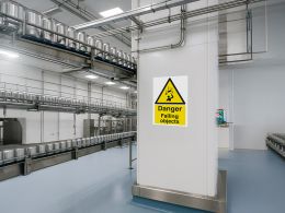 "Falling Objects" Warning Safety Sign