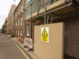 "Falling Objects" Warning Safety Sign