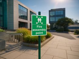 "Fire Assembly Point" Fire Exit Sign