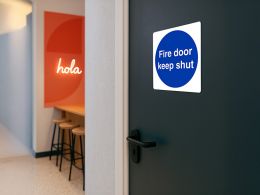 "Fire Door Keep Shut" Mandatory Site Safety Sign