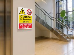 "In The Event Of Fire" Fire Safety Equipment Sign