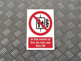 "In The Event Of Fire" Fire Safety Equipment Sign