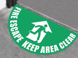 Fire Escape Floor Graphic Marker