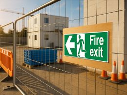 "Fire Exit Arrow Left" Fire Exit Direction Sign
