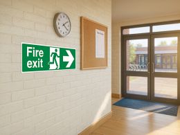 "Fire Exit Arrow Right" Fire Exit Direction Sign