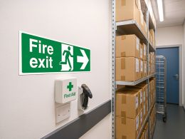 "Fire Exit Arrow Right" Fire Exit Direction Sign
