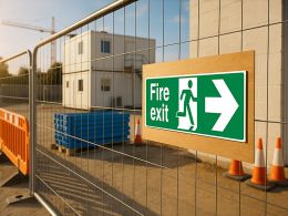 "Fire Exit Arrow Right" Fire Exit Direction Sign