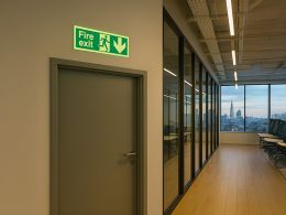 "Fire Exit Down" Glow in the Dark Safety Sign