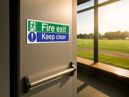 "Fire Exit Keep Clear" Fire Exit Sign