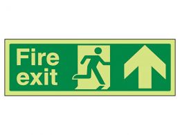 "Fire Exit Up" Glow in the Dark Safety Sign