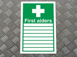 "First Aiders" First Aid Sign
