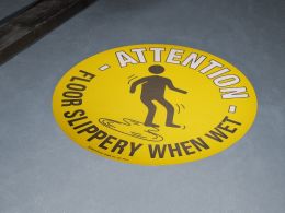 Floor Slippery When Wet Floor Symbol Marker