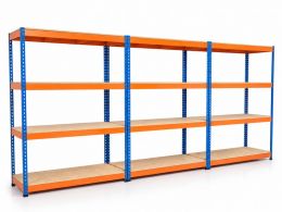 Garage Racking System - 3x Bay Kit, 4,800kg Total Capacity, 1800 x 1800 x 600mm Per Bay