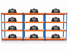 Garage Racking System - 3x Bay Kit, 4,800kg Total Capacity, 1800 x 1800 x 600mm Per Bay