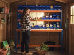 Garage Workstation with Bins