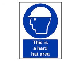 "Hard Hat Area" Mandatory Site Safety Sign