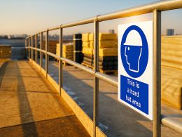 "Hard Hat Area" Mandatory Site Safety Sign