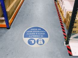 High Vis Vests & Safety Footwear Floor Symbol Marker