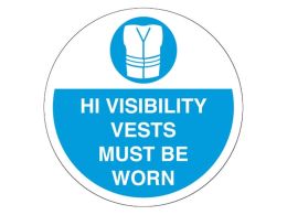 Hi-vis Vests Must Be Worn Floor Symbol Marker