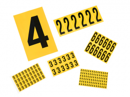 Yellow Self Adhesive Numbers & Letters