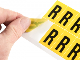 Yellow Self Adhesive Numbers & Letters