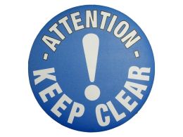 Keep Clear Floor Symbol Marker