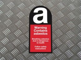"Warning Contains Asbestos" Labels on a Roll