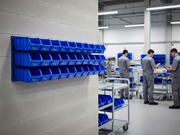 Louvre Panel with Plastic Bins
