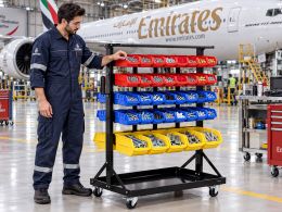 Louvred Panel Bin Trolley