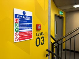 "Fire Action Notice" Mandatory Site Safety Sign