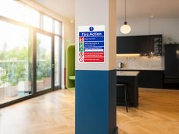 "Fire Action Notice" Mandatory Site Safety Sign