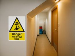 "Mind Your Head" Warning Safety Sign