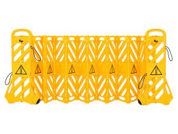 Portable Expanding Barrier - Yellow Plastic - Extends to 3780mm