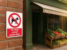 "No Dogs" Prohibition Sign