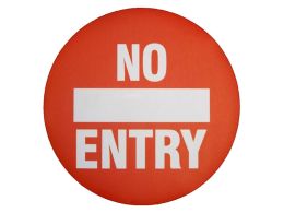 No Entry Floor Symbol Marker