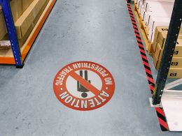 No Pedestrian Traffic Floor Symbol Marker