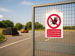 "No Unauthorised Persons" Prohibition Sign