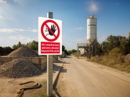 "No Unauthorised Persons" Prohibition Sign