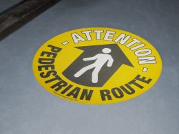 Pedestrian Route Floor Symbol Marker