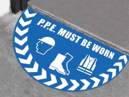 PPE Must Be Worn Floor Graphic Marker