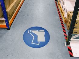 Protective Footwear Floor Graphic Marker