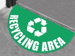 Recycling Area Floor Graphic Marker