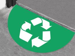 Recycling Symbol Floor Graphic Marker