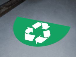 Recycling Symbol Floor Graphic Marker