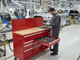 Rolling Workbench with Pegboard