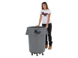 Round Utility Bin with Dolly