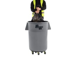Round Utility Bin with Dolly