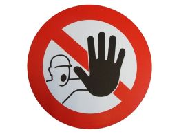 Stop Hand Floor Symbol Marker