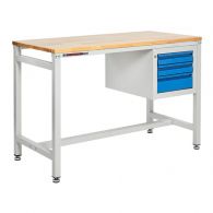 Metal Workbench with Drawers
